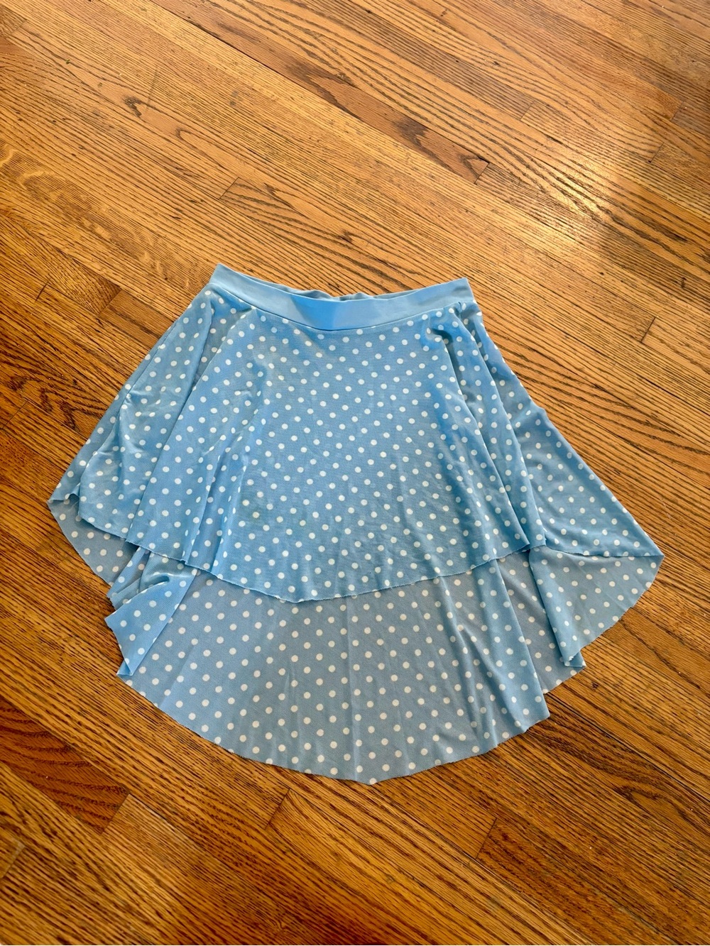 Cute Light Blue Polka Dot Ballet Skirt